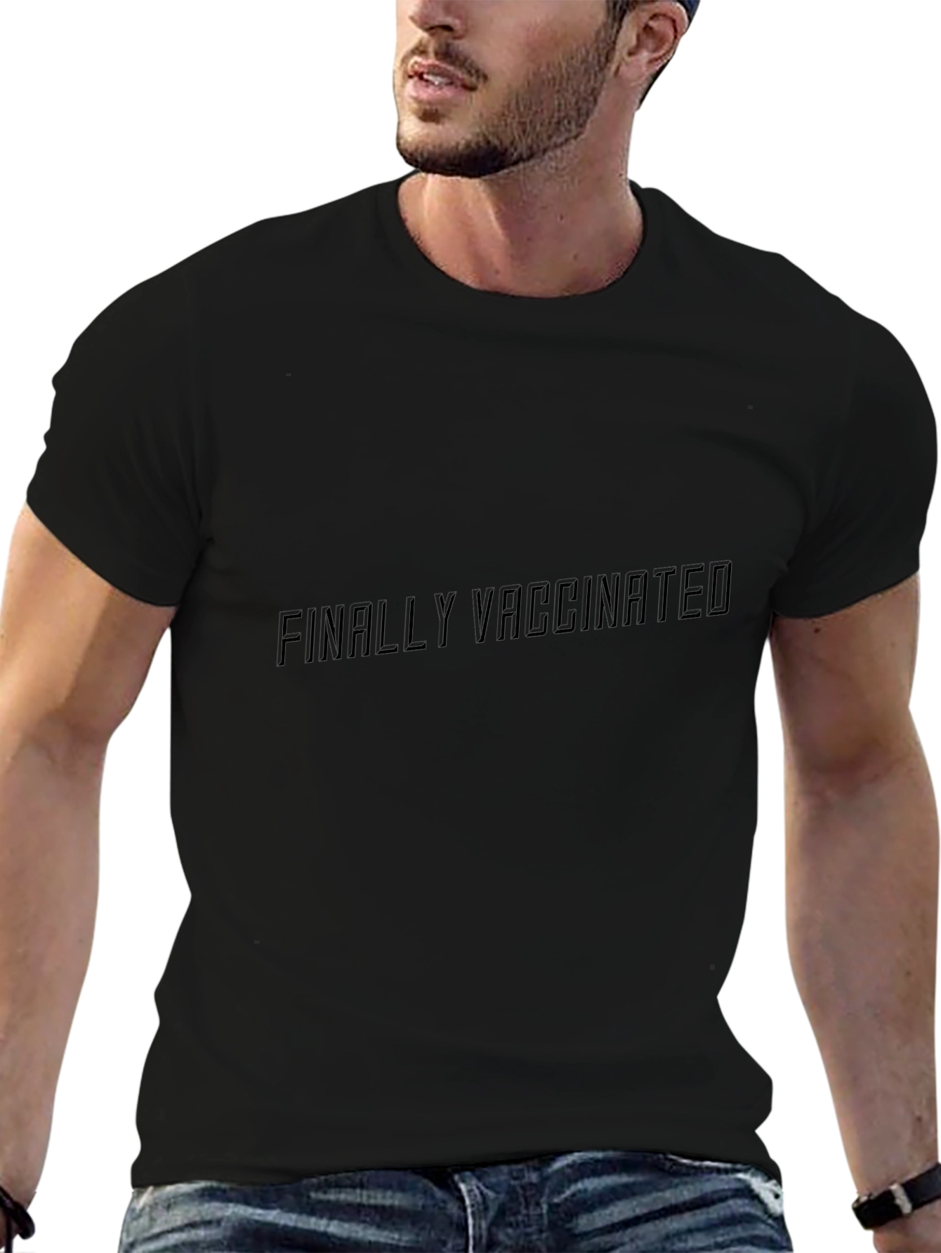 Finally Vaccinated Black T-Shirt