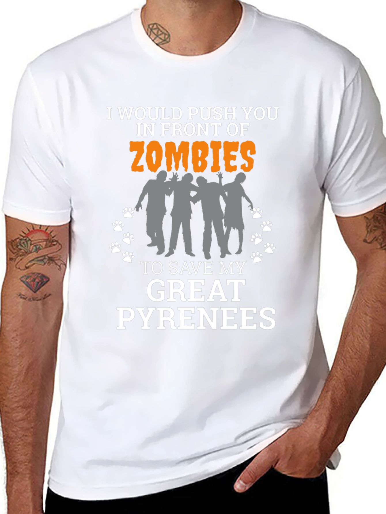 Funny Great Pyrenees Zombie T-Shirt