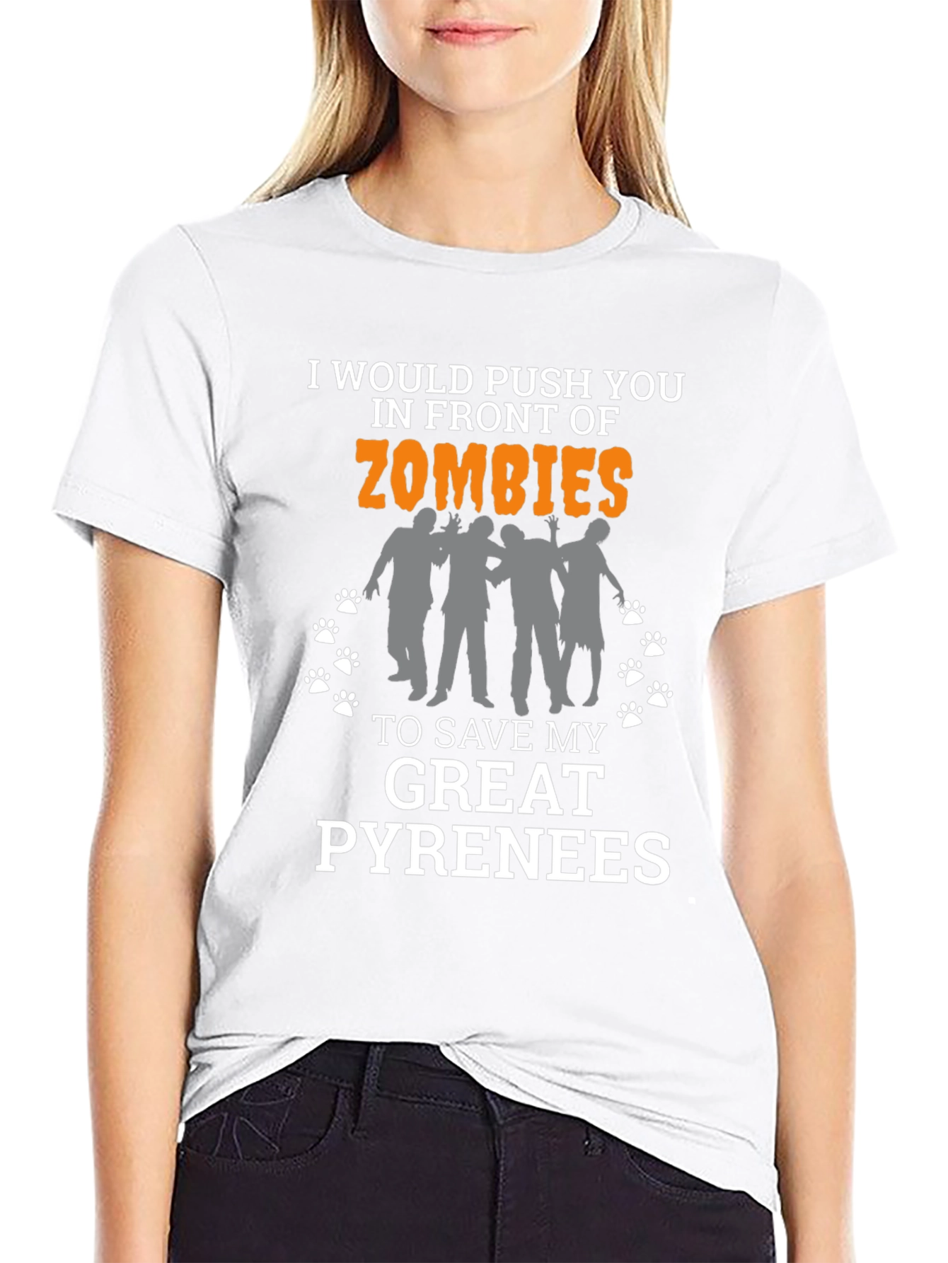 Funny Great Pyrenees Zombie T-Shirt