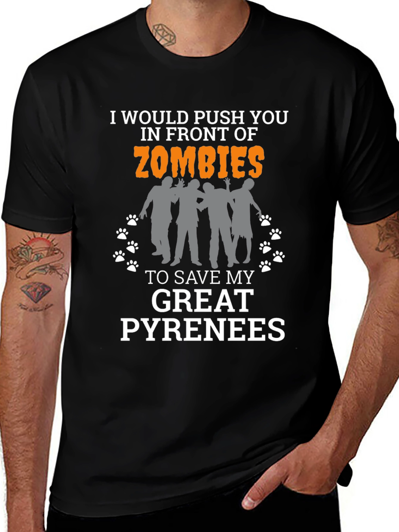 Funny Great Pyrenees Zombie T-Shirt