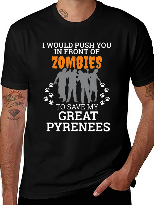 Funny Great Pyrenees Zombie T-Shirt
