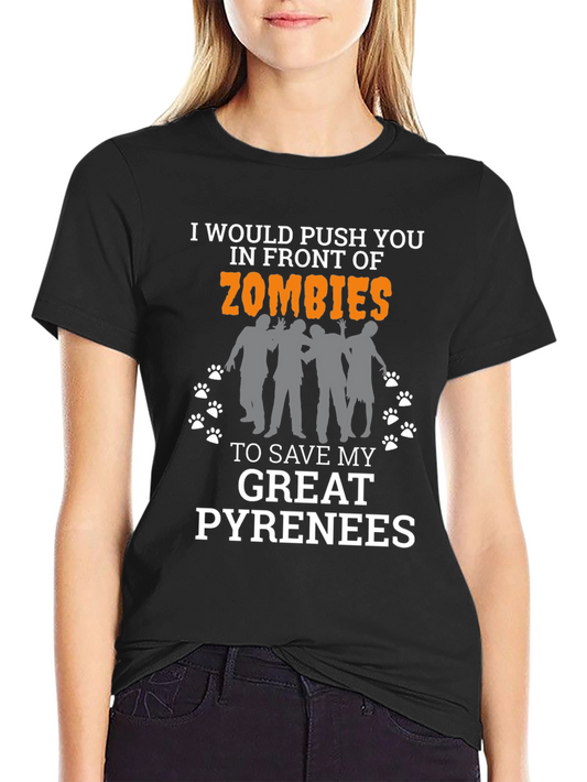 Funny Great Pyrenees Zombie T-Shirt
