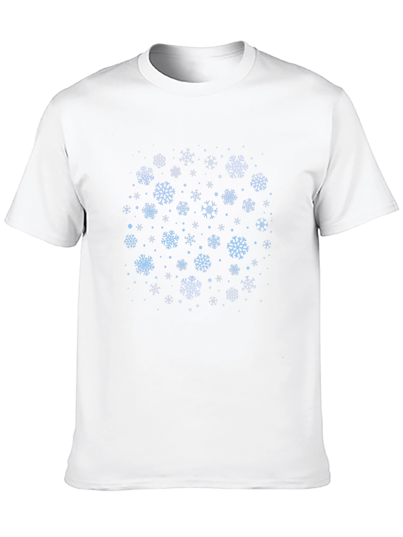 Snowflake Pattern Black T-Shirt