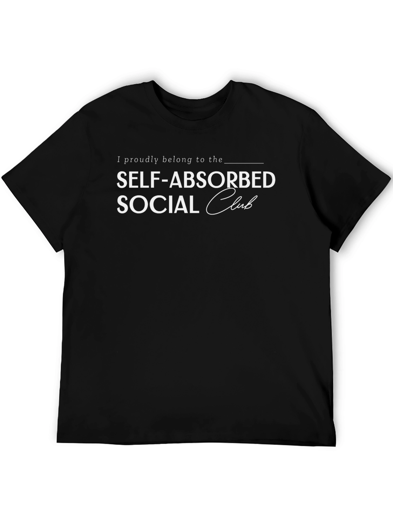 Self-Absorbed Social Club Black Graphic Tee
