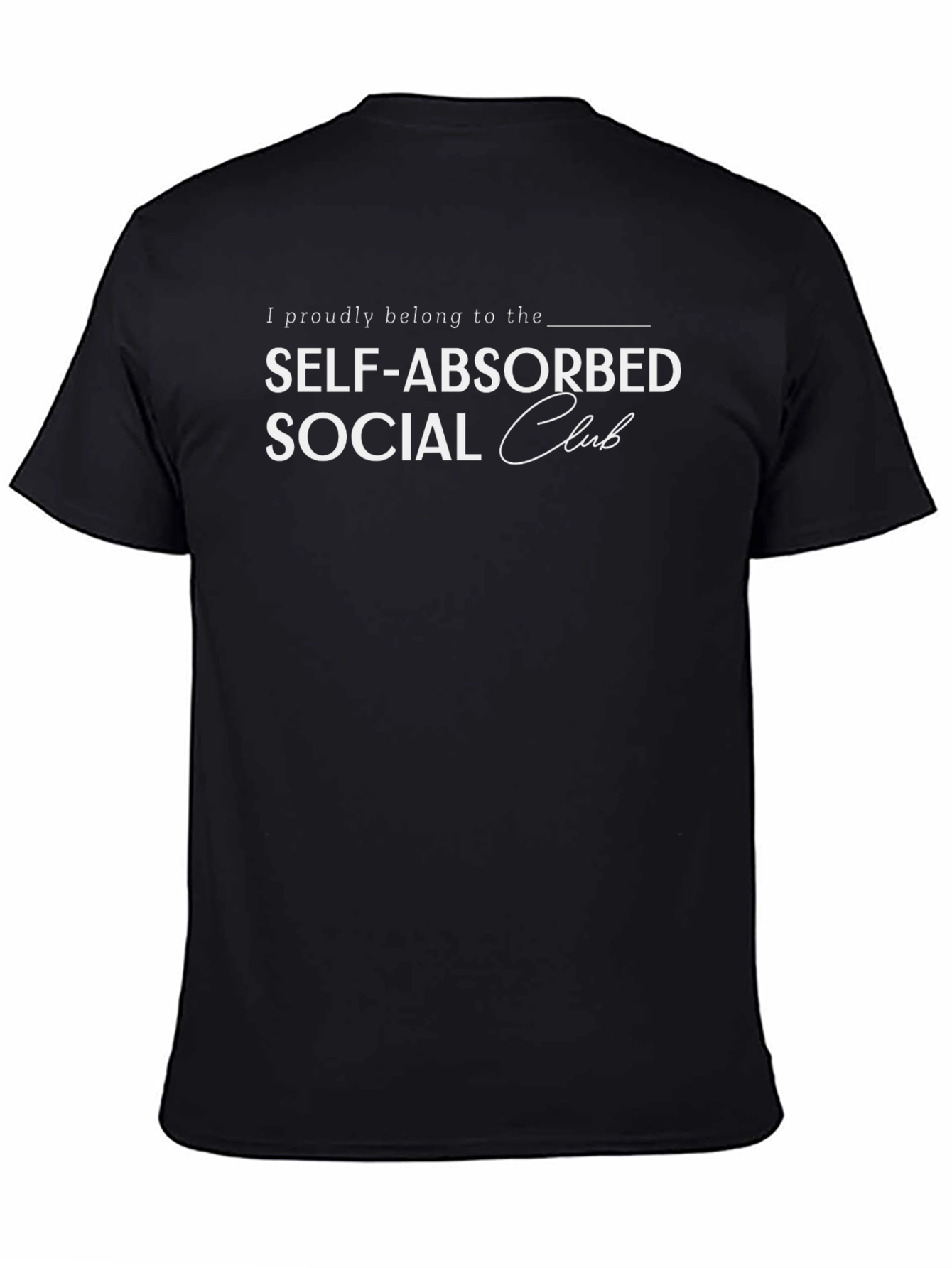 Self-Absorbed Social Club Black Graphic Tee