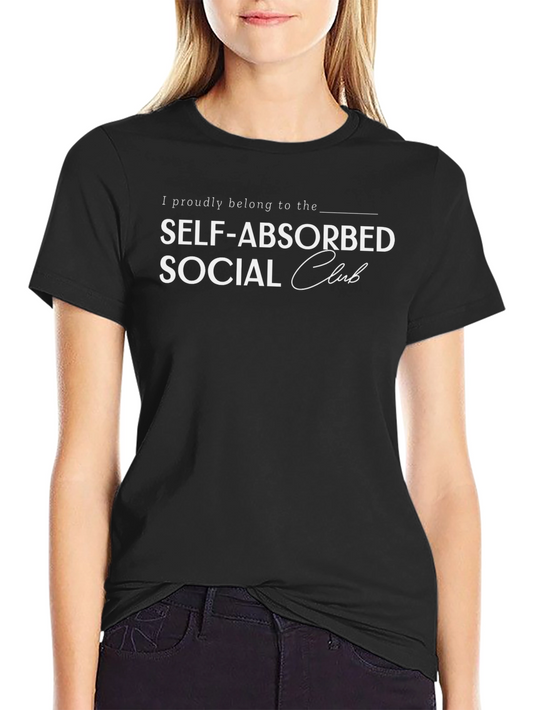 Self-Absorbed Social Club Black Graphic Tee