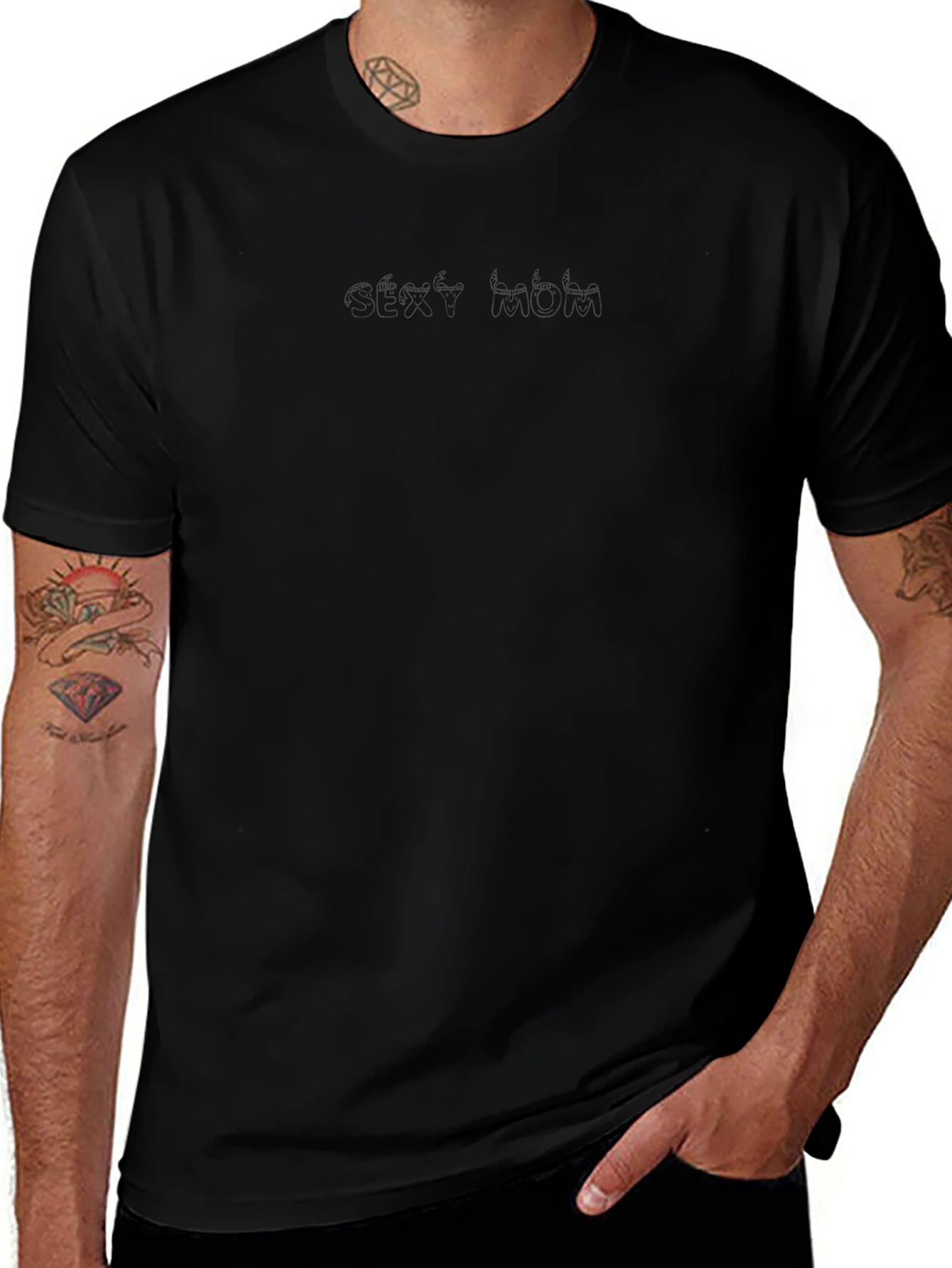 Mens Black Short Sleeve Crew Neck T-Shirt
