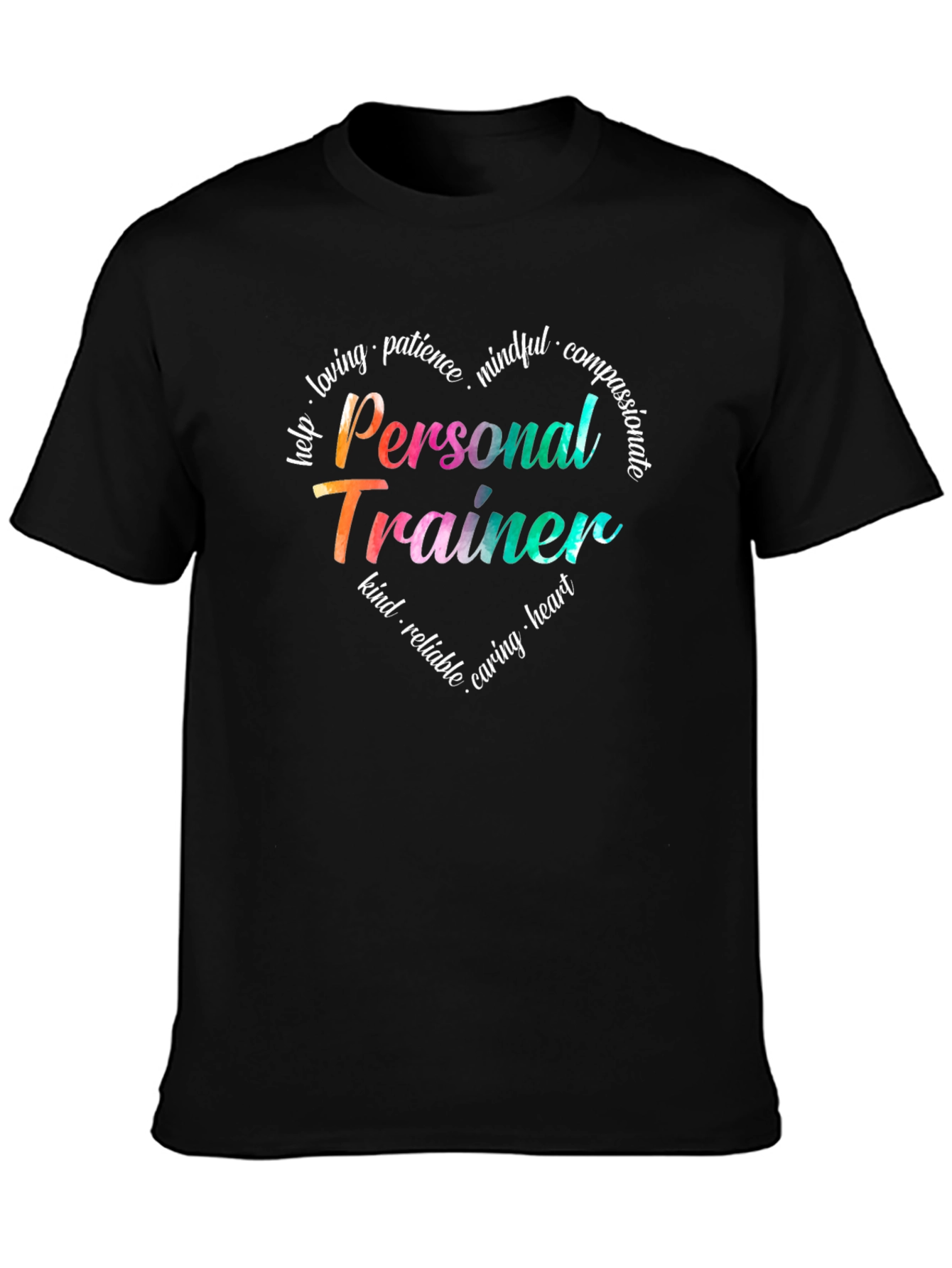 Personal Trainer Heart Graphic Tee - Inspirational Fitness Shirt
