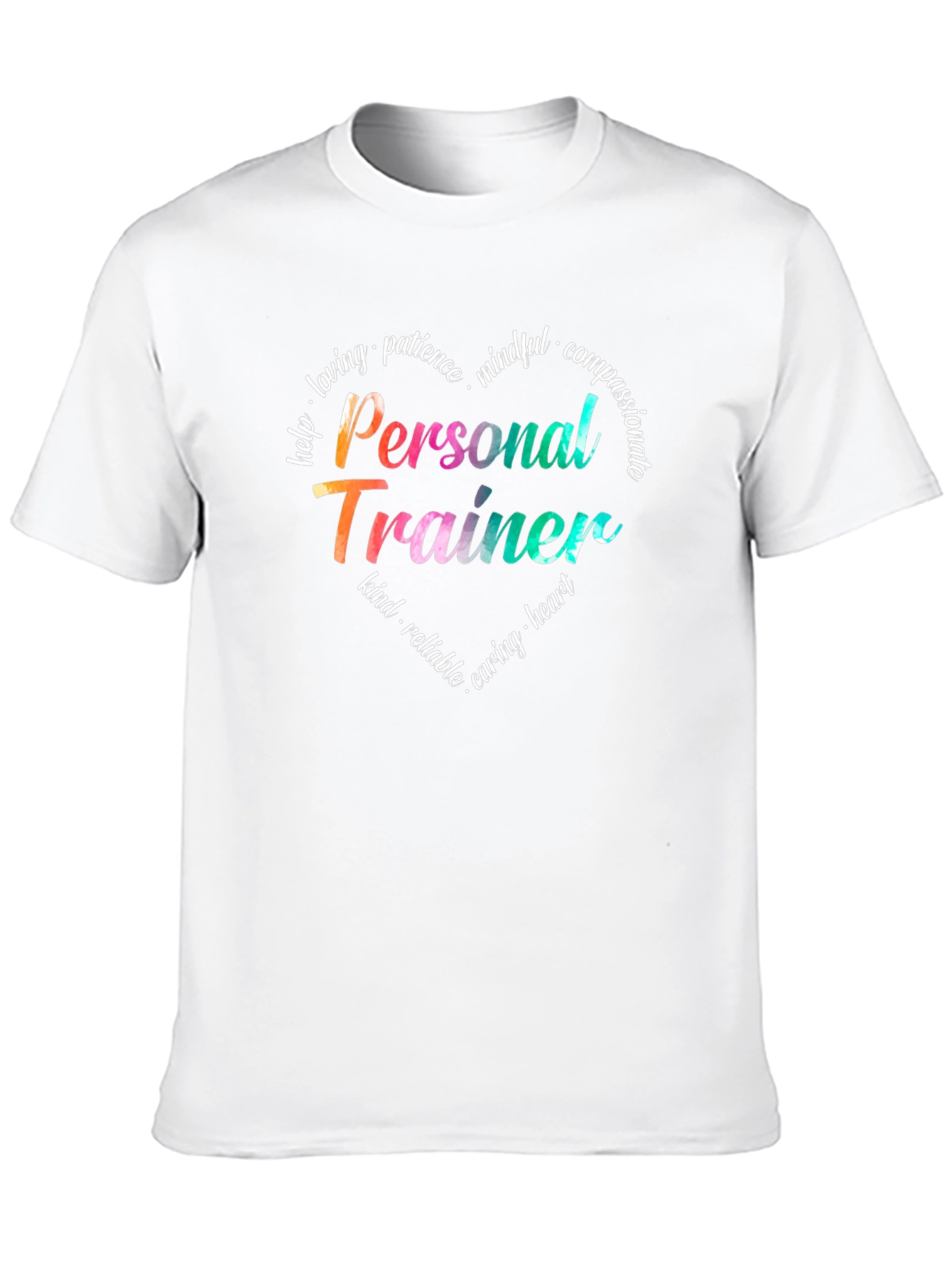 Personal Trainer Heart Graphic Tee - Inspirational Fitness Shirt