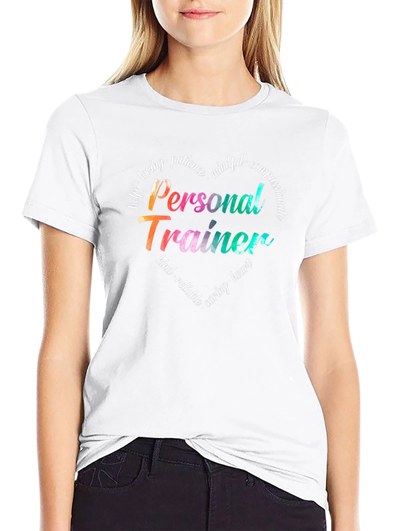Personal Trainer Heart Graphic Tee - Inspirational Fitness Shirt