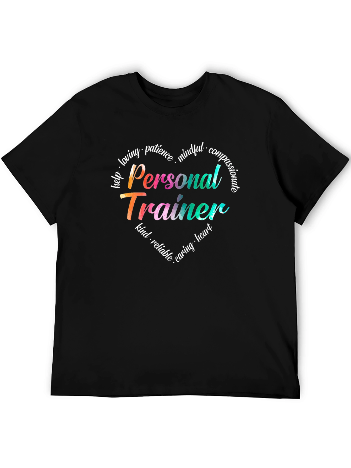 Personal Trainer Heart Graphic Tee - Inspirational Fitness Shirt