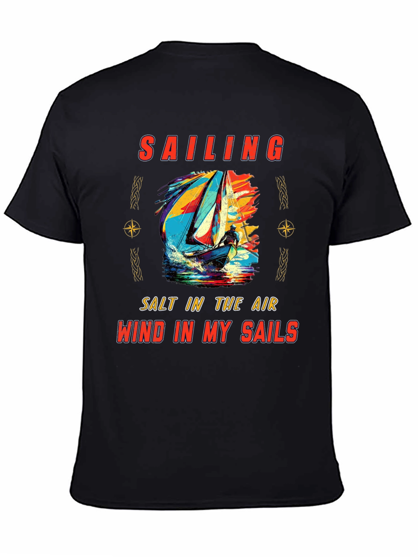 Sailing Graphic Tee - Salt Air Wind Sails T-Shirt