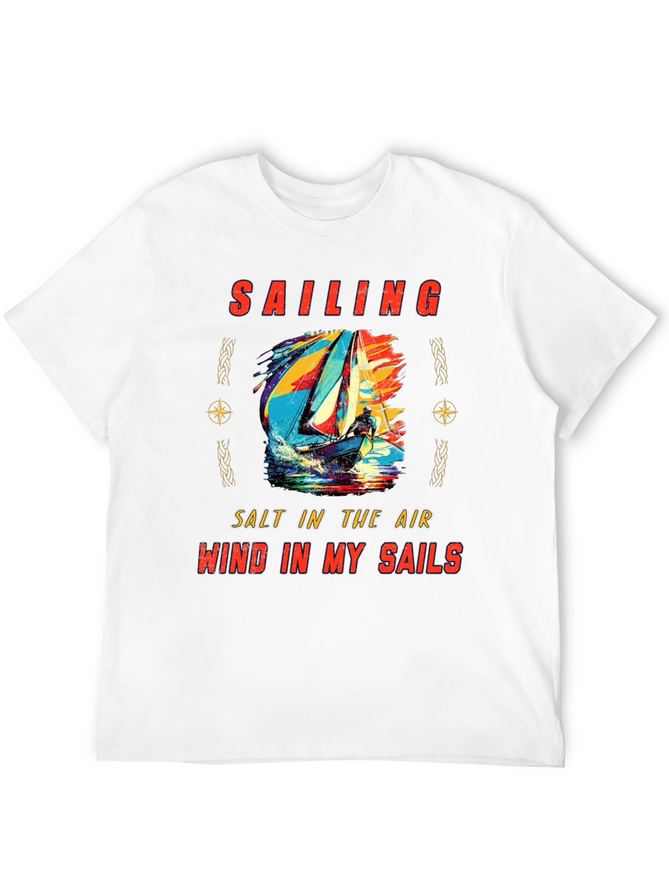 Sailing Graphic Tee - Salt Air Wind Sails T-Shirt