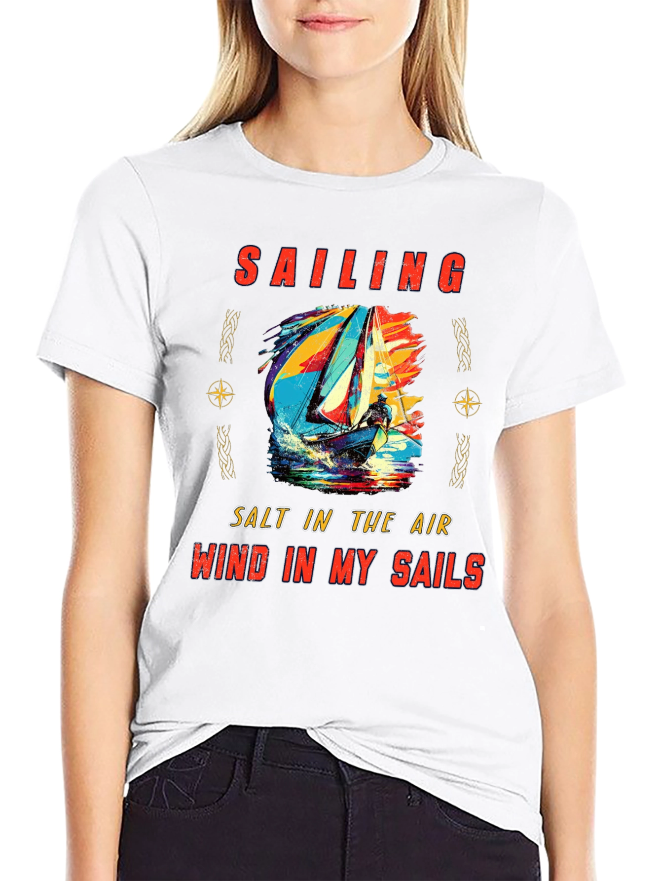 Sailing Graphic Tee - Salt Air Wind Sails T-Shirt