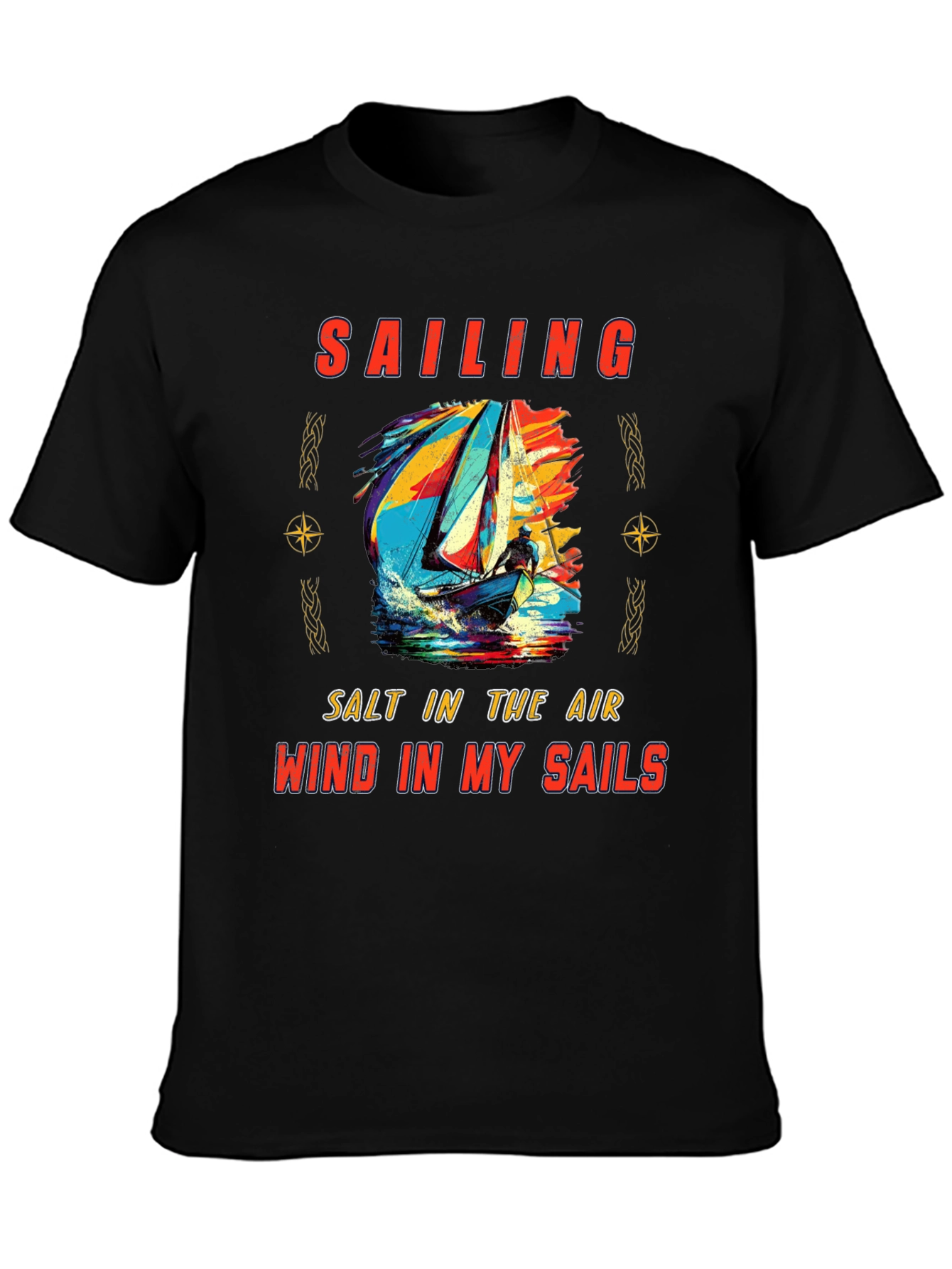 Sailing Graphic Tee - Salt Air Wind Sails T-Shirt