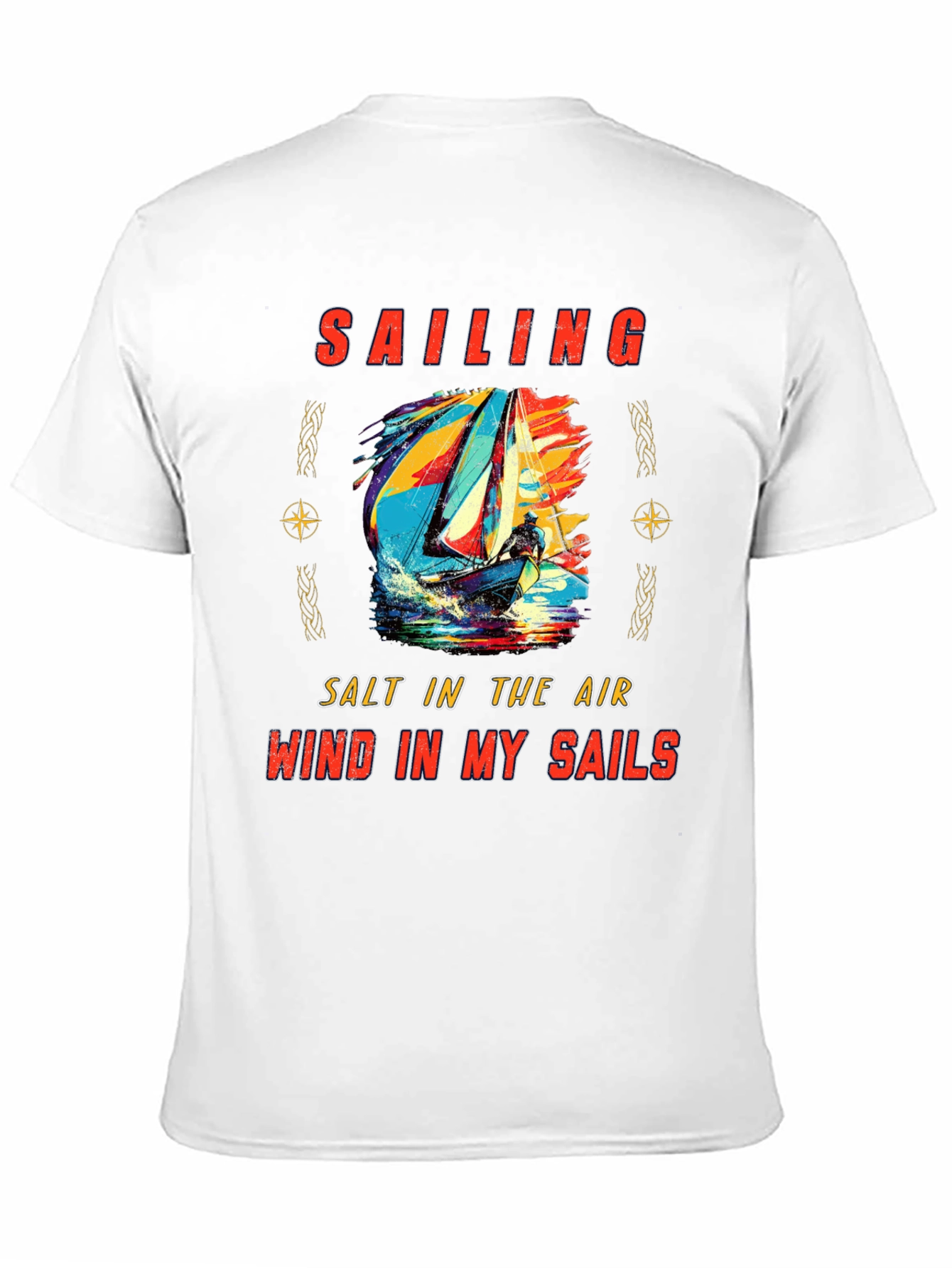 Sailing Graphic Tee - Salt Air Wind Sails T-Shirt