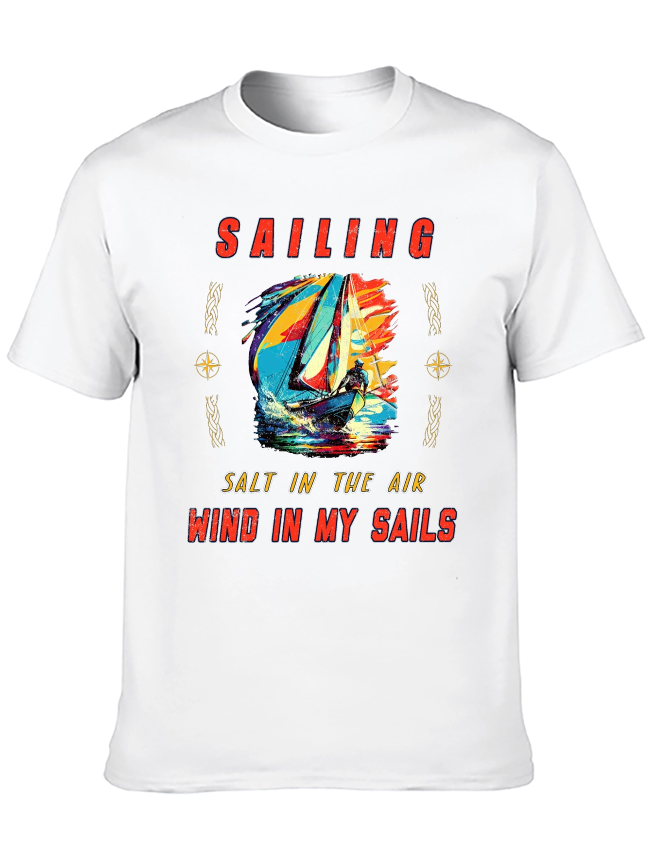 Sailing Graphic Tee - Salt Air Wind Sails T-Shirt