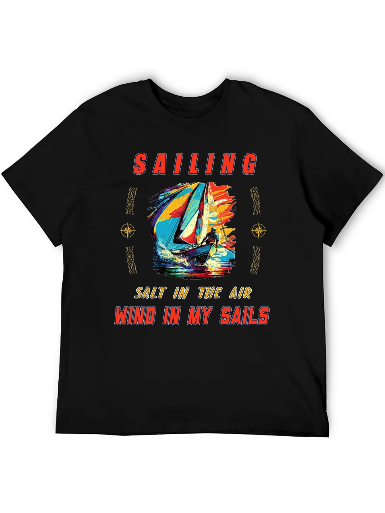 Sailing Graphic Tee - Salt Air Wind Sails T-Shirt