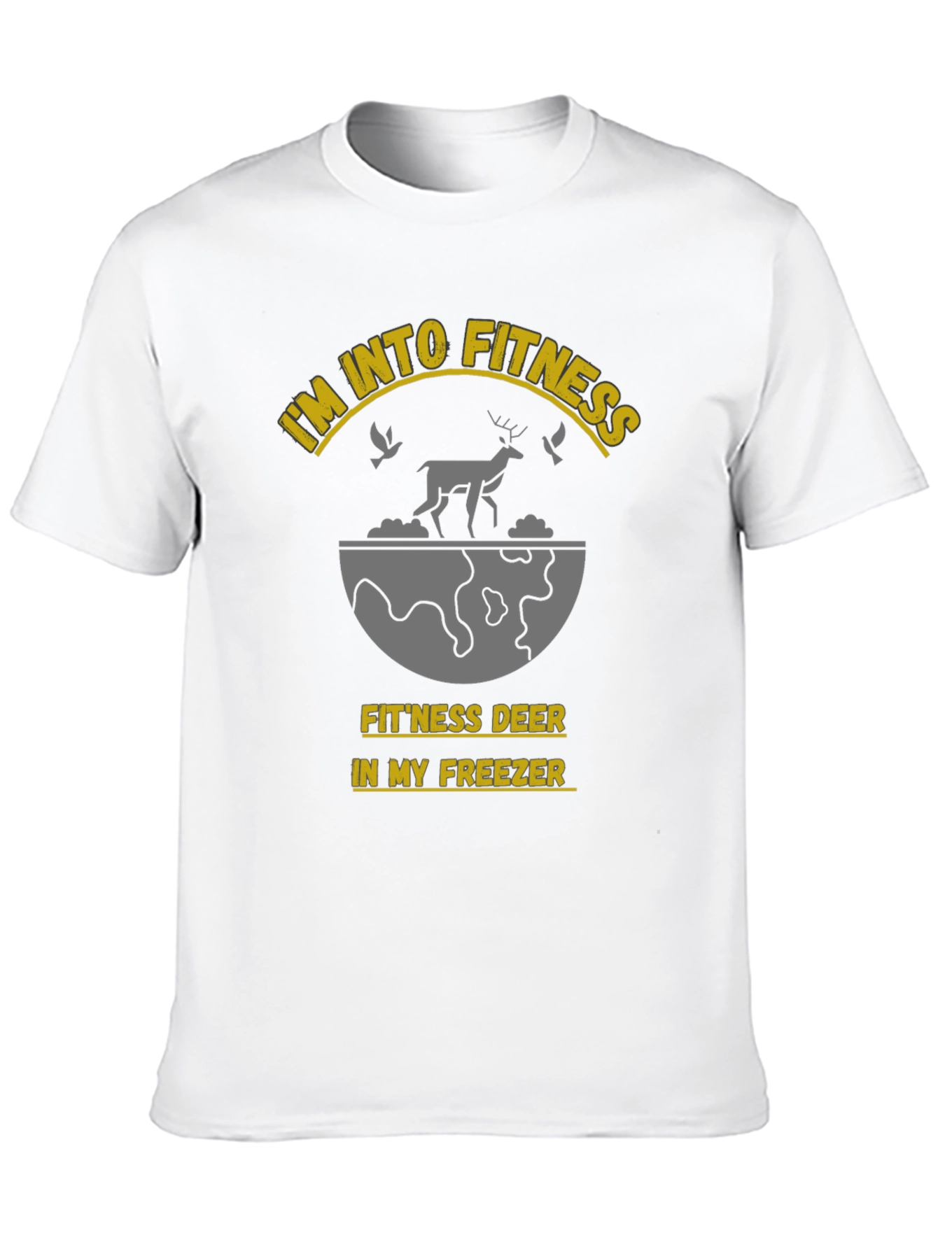 Fitness Deer Black Graphic Tee