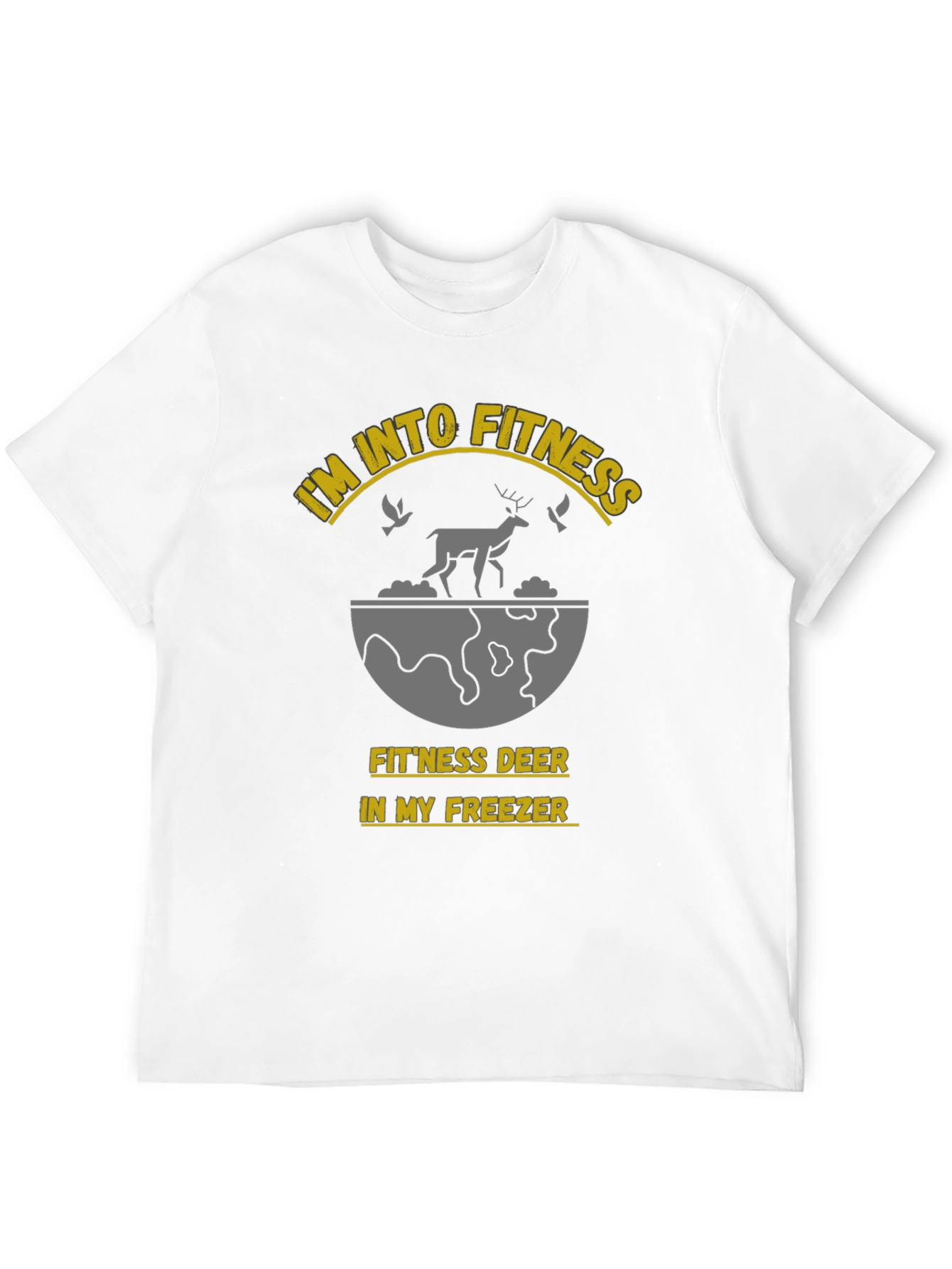 Fitness Deer Black Graphic Tee