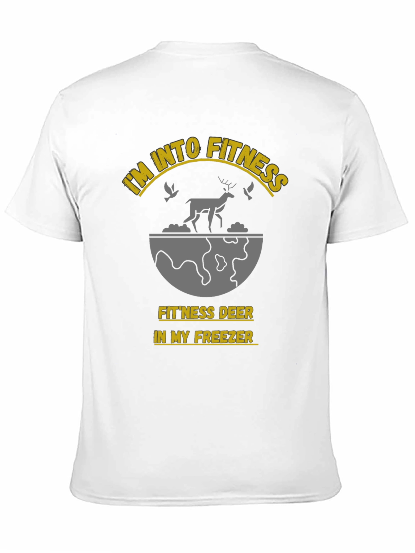 Fitness Deer Black Graphic Tee