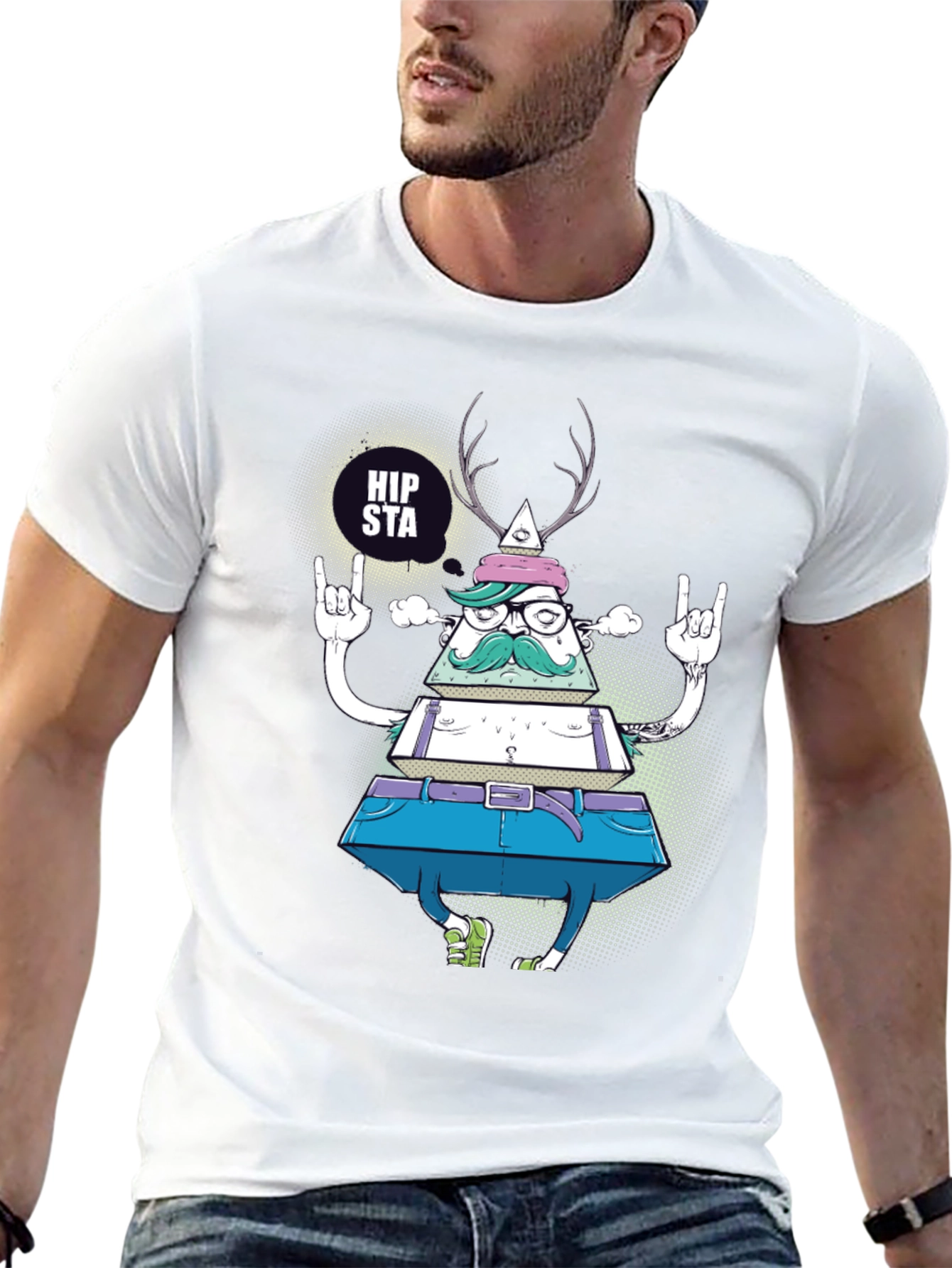 Hipsta Triangle Graphic T-Shirt