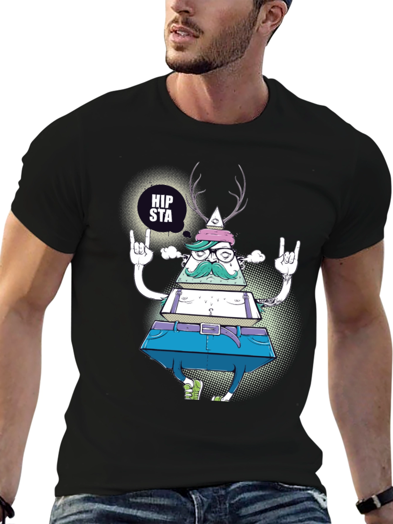 Hipsta Triangle Graphic T-Shirt