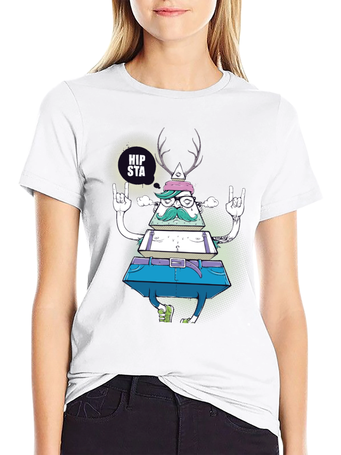 Hipsta Triangle Graphic T-Shirt