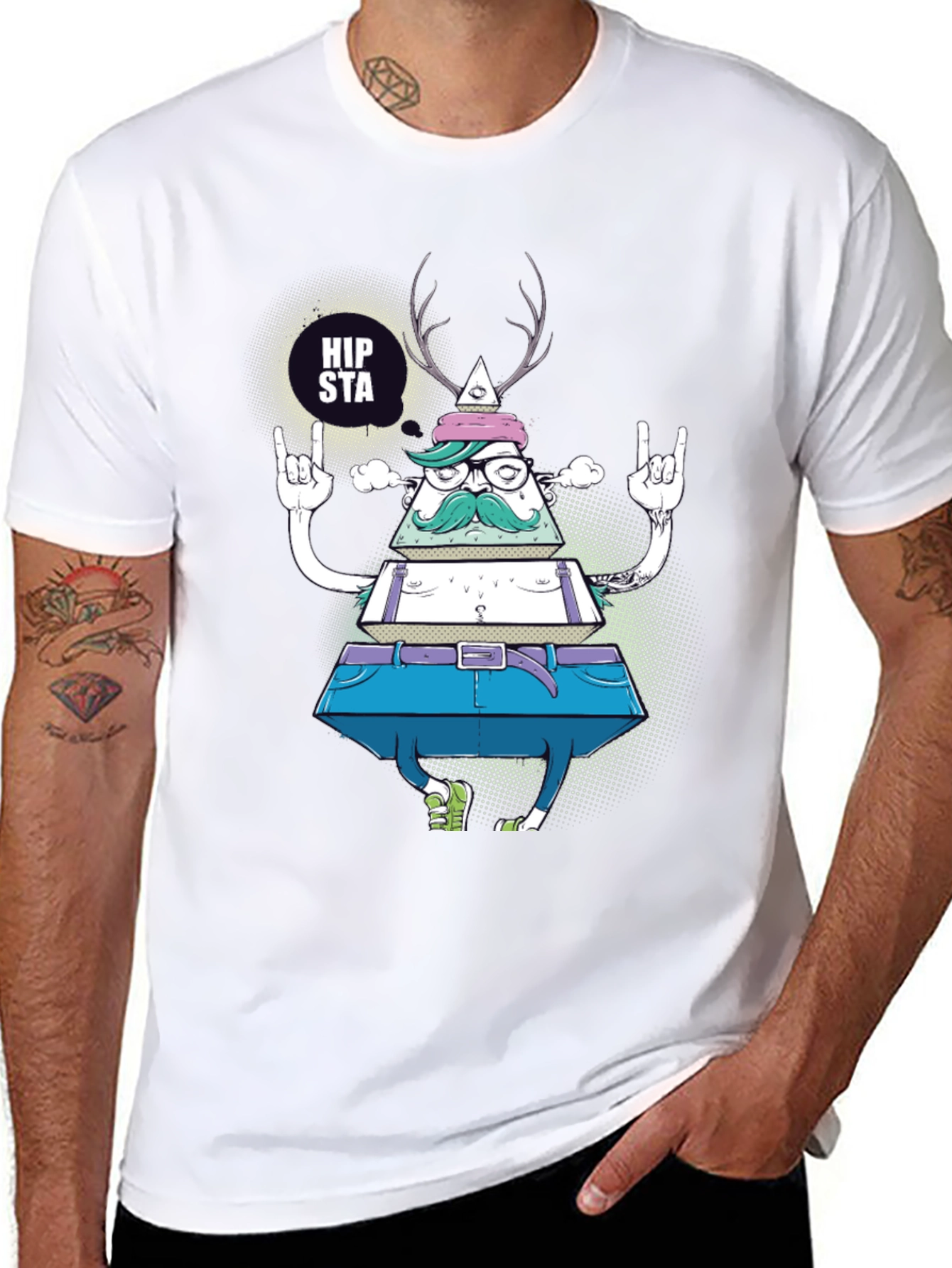 Hipsta Triangle Graphic T-Shirt