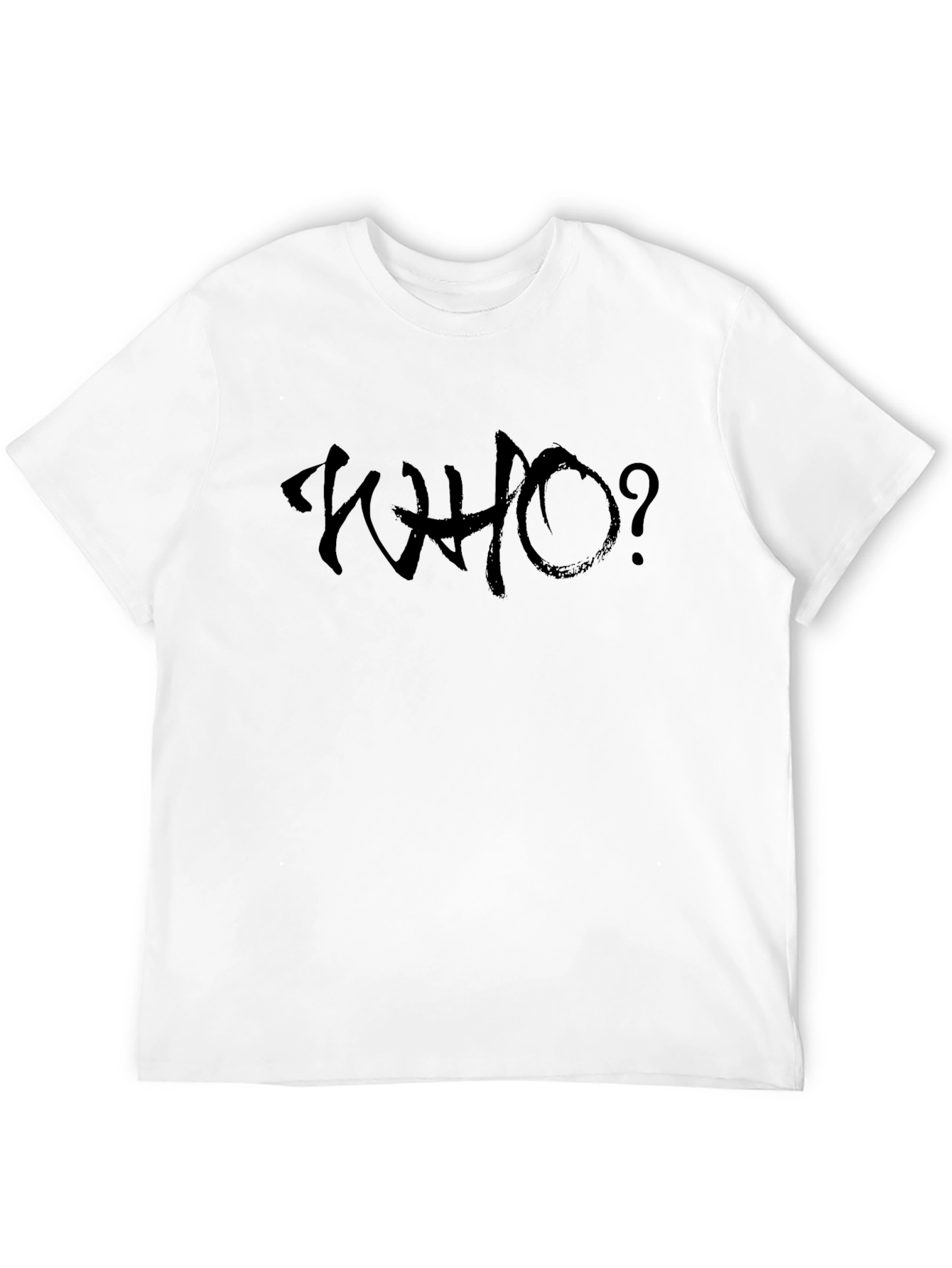 WHO? Graphic Tee - Stylish Black Cotton T-Shirt