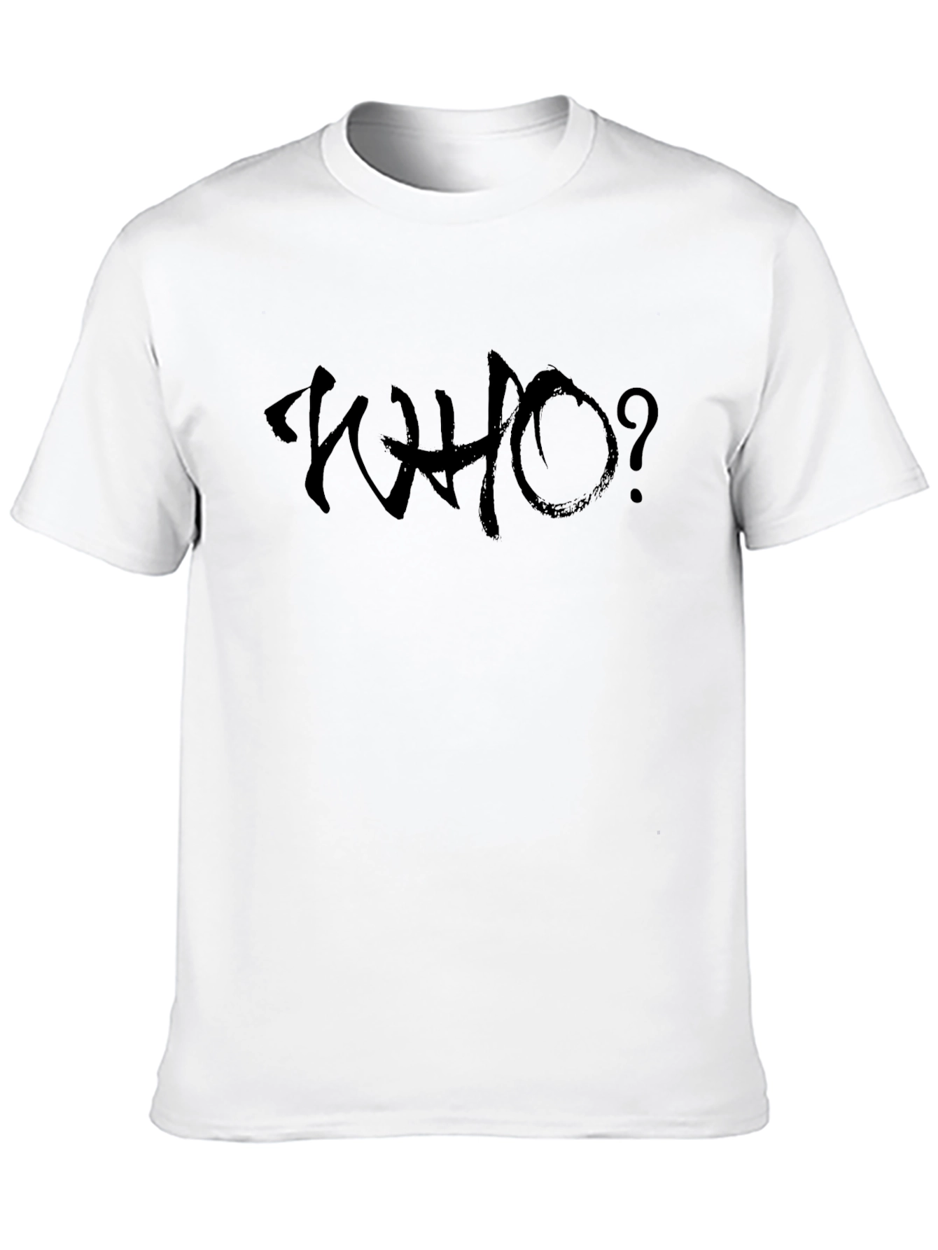 WHO? Graphic Tee - Stylish Black Cotton T-Shirt