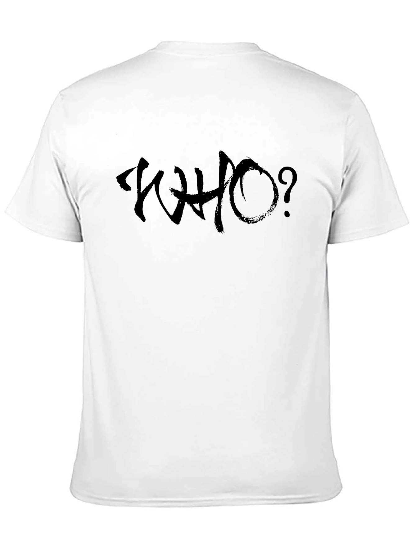 WHO? Graphic Tee - Stylish Black Cotton T-Shirt