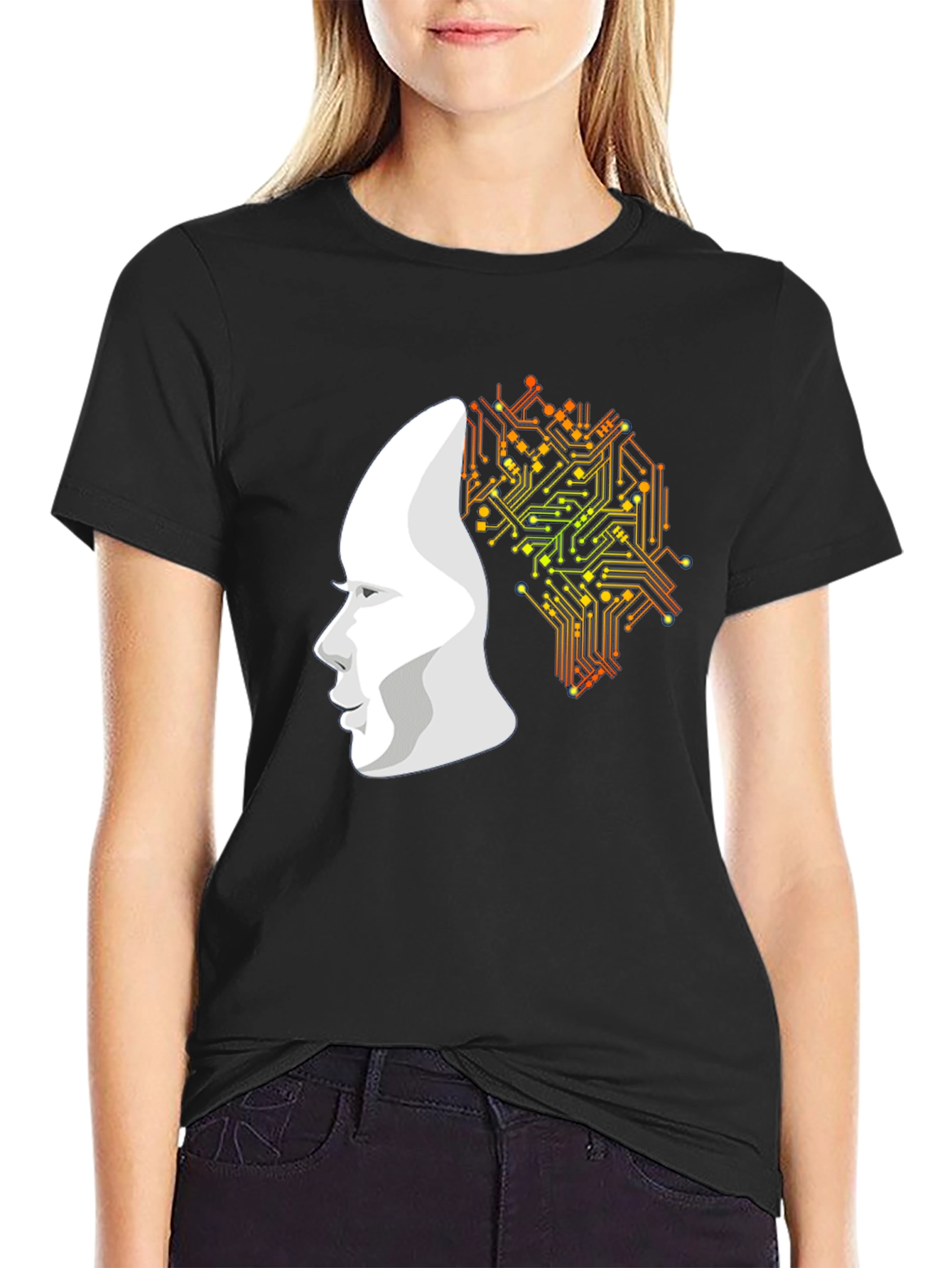 AI Mind T-Shirt - Circuit Board Brain