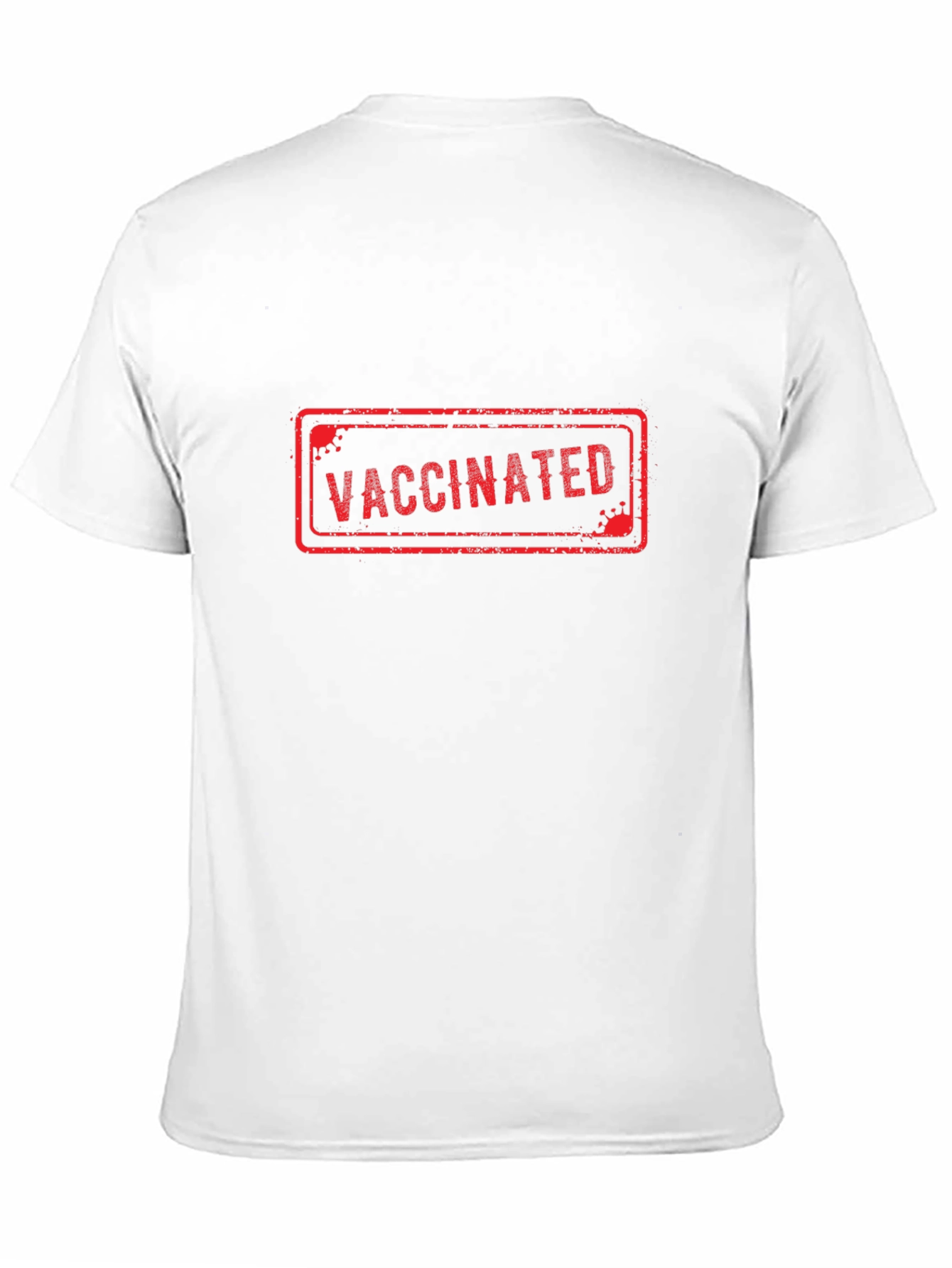 Vaccinated Stamp Graphic T-Shirt - Black