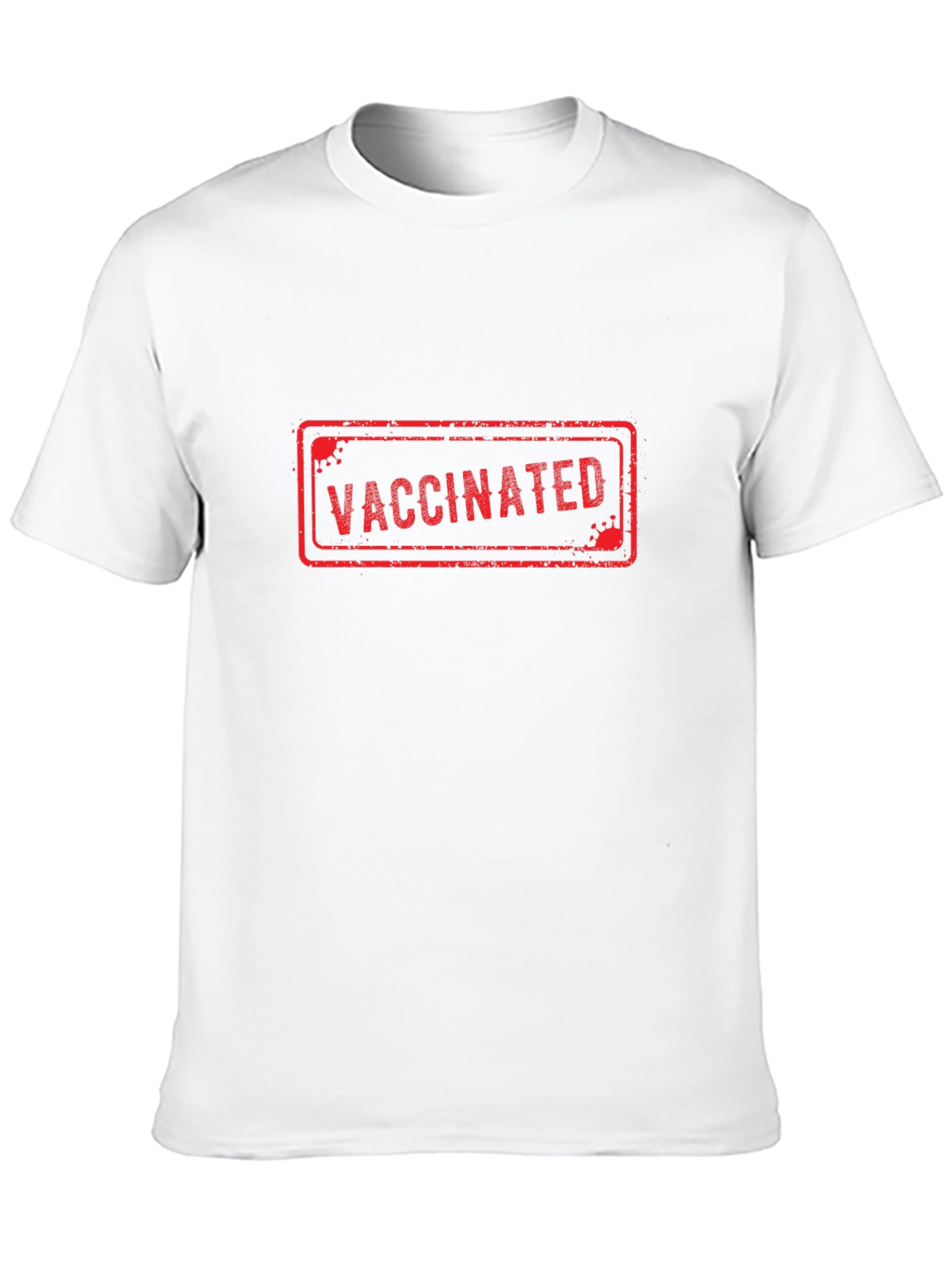 Vaccinated Stamp Graphic T-Shirt - Black