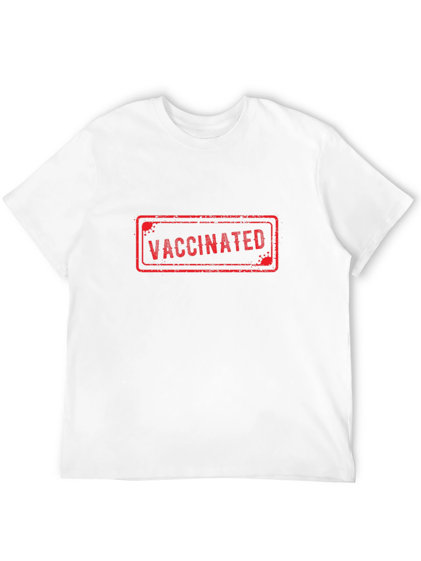 Vaccinated Stamp Graphic T-Shirt - Black