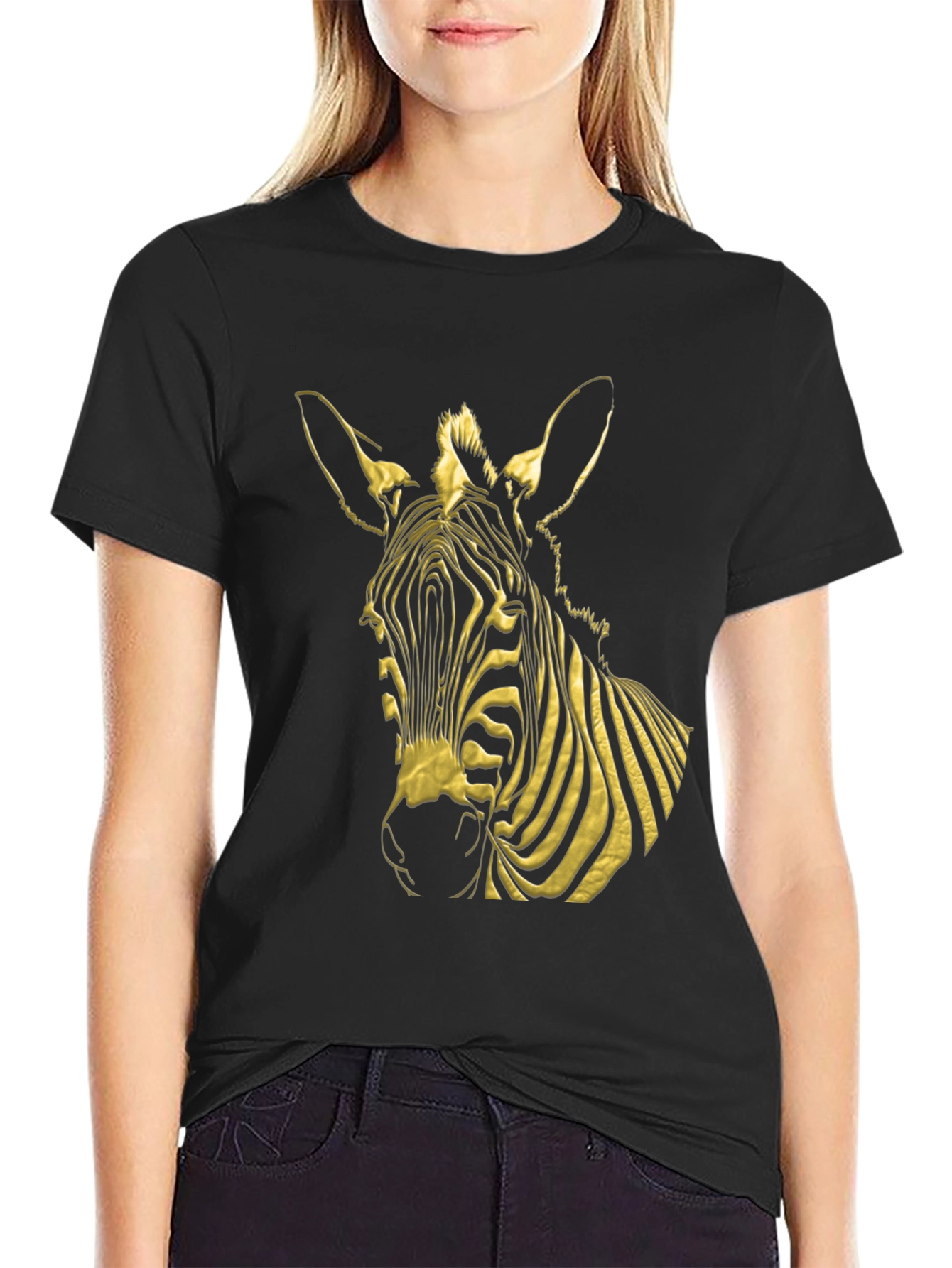 Zebra Graphic Tee - Bold Black T-Shirt