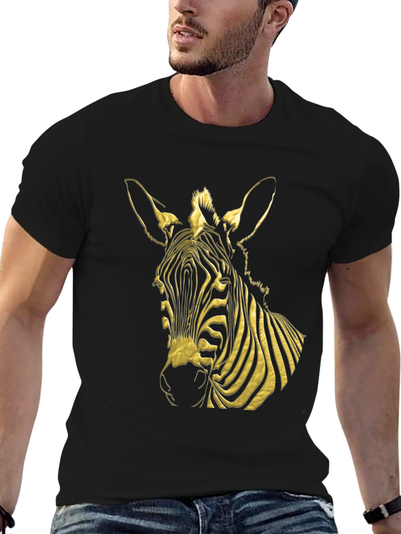 Zebra Graphic Tee - Bold Black T-Shirt
