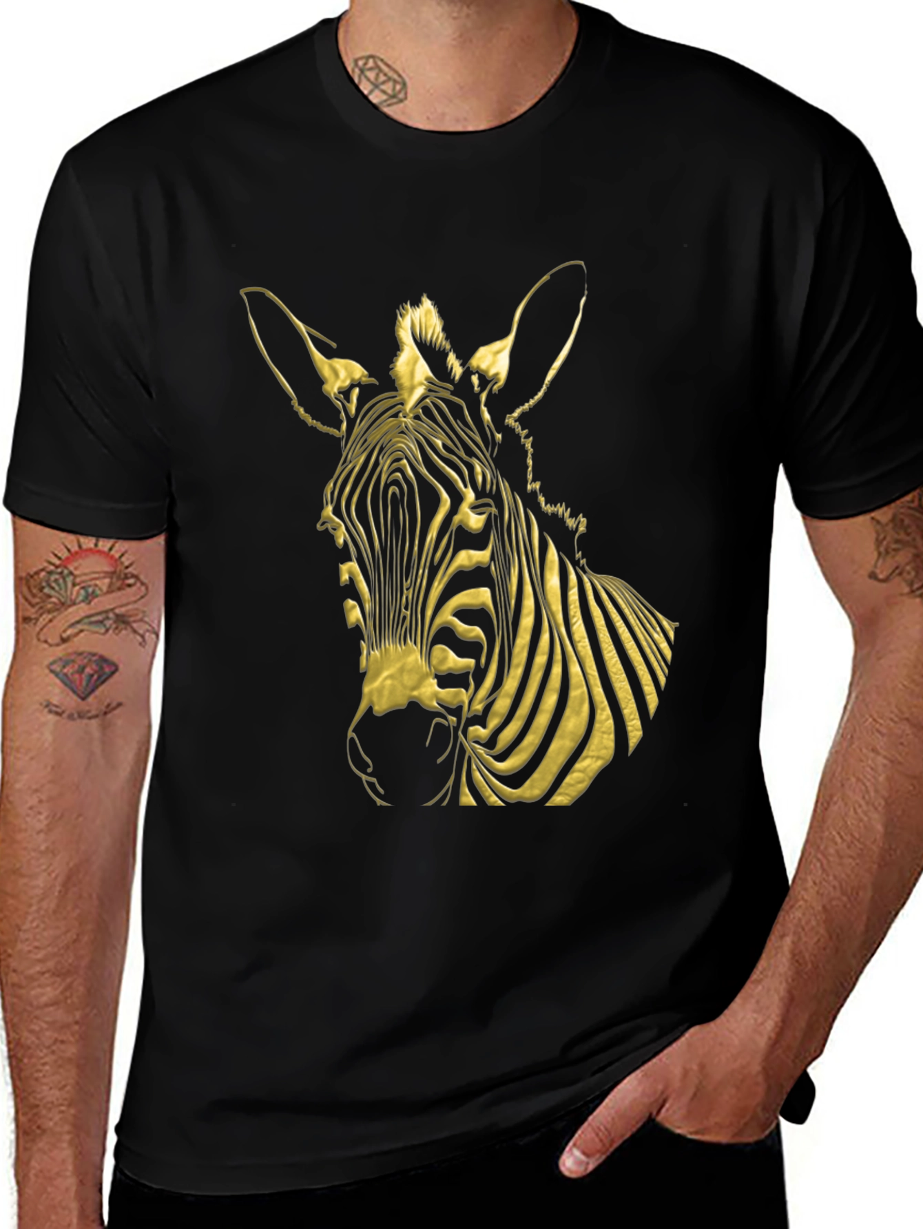Zebra Graphic Tee - Bold Black T-Shirt