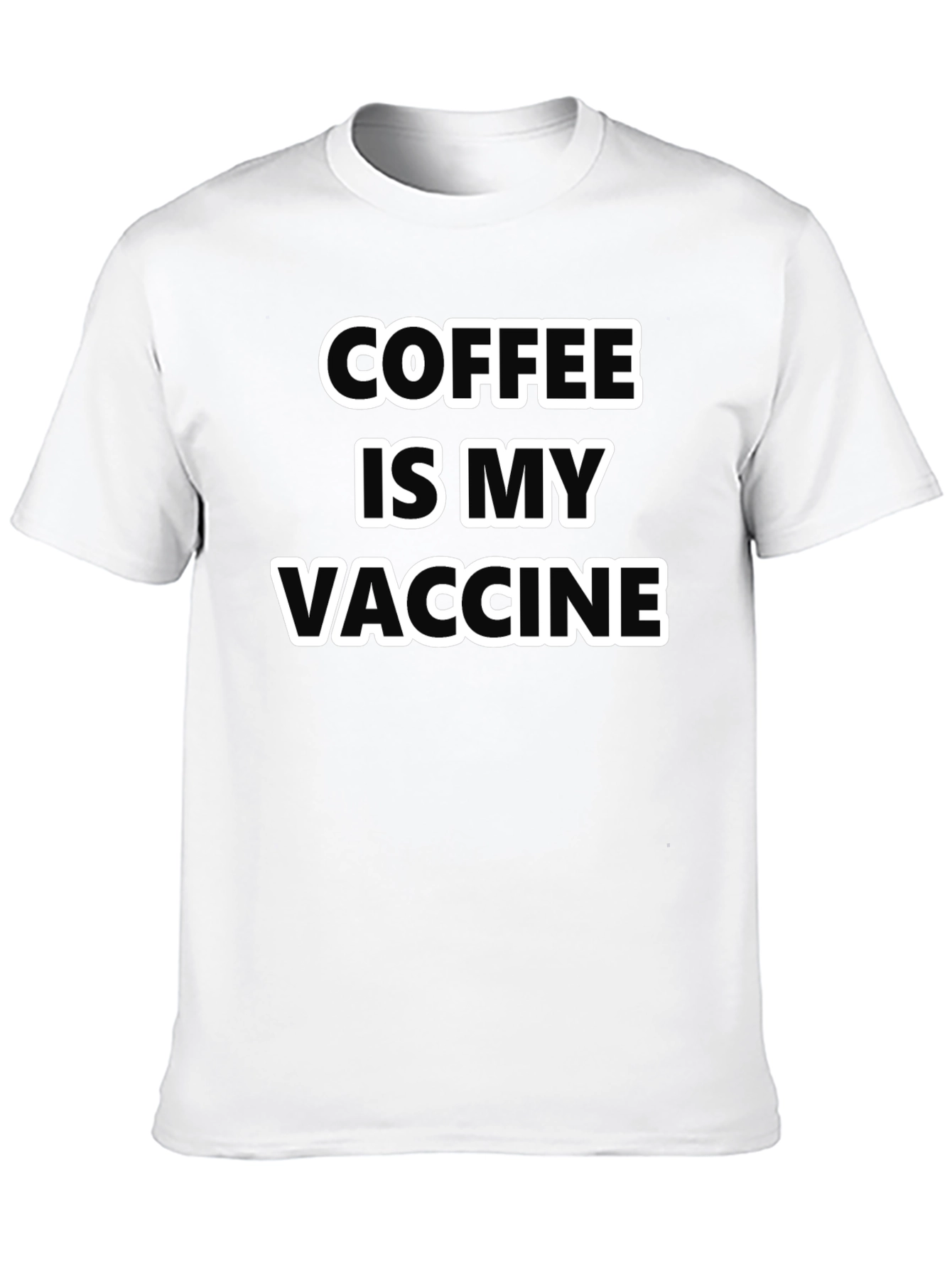 Coffee Is My Vaccine T-Shirt - Black Graphic Tee