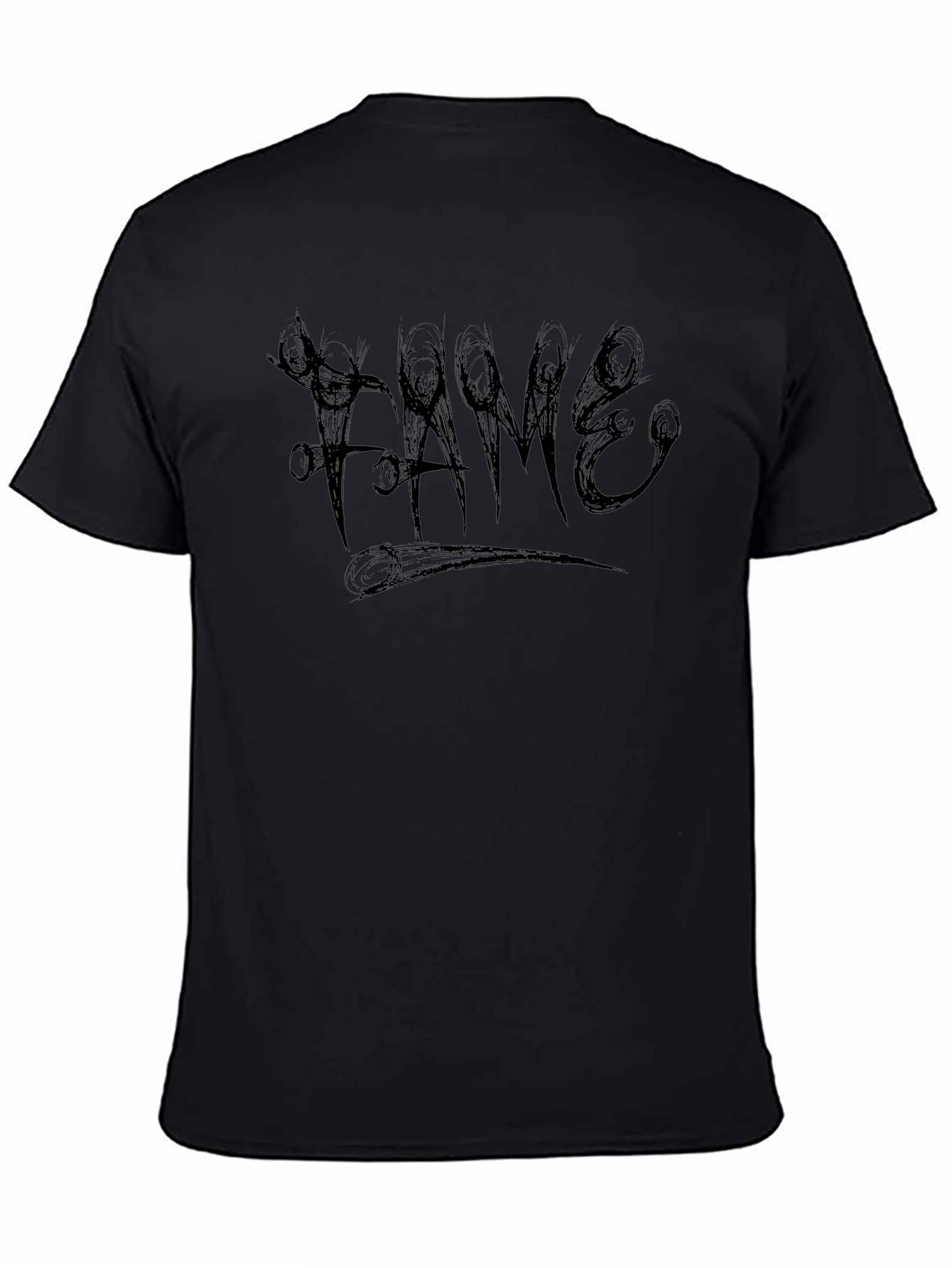 Edgy Fame Graphic Tee - Black