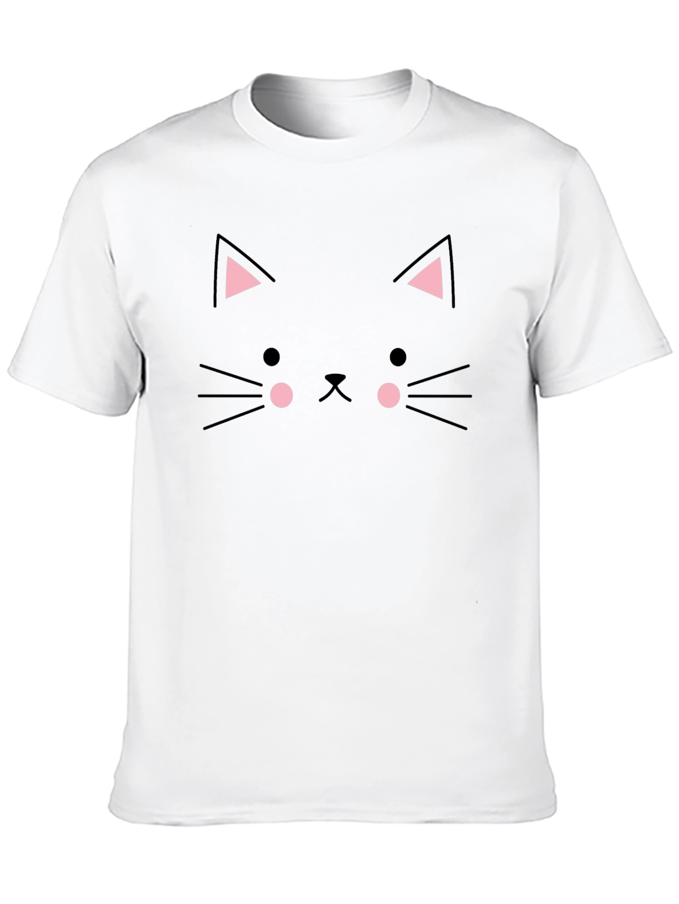 Cute Black Cat Face T-Shirt - Trendy Graphic Tee