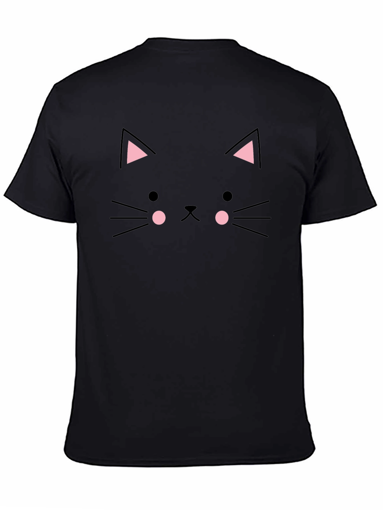 Cute Black Cat Face T-Shirt - Trendy Graphic Tee