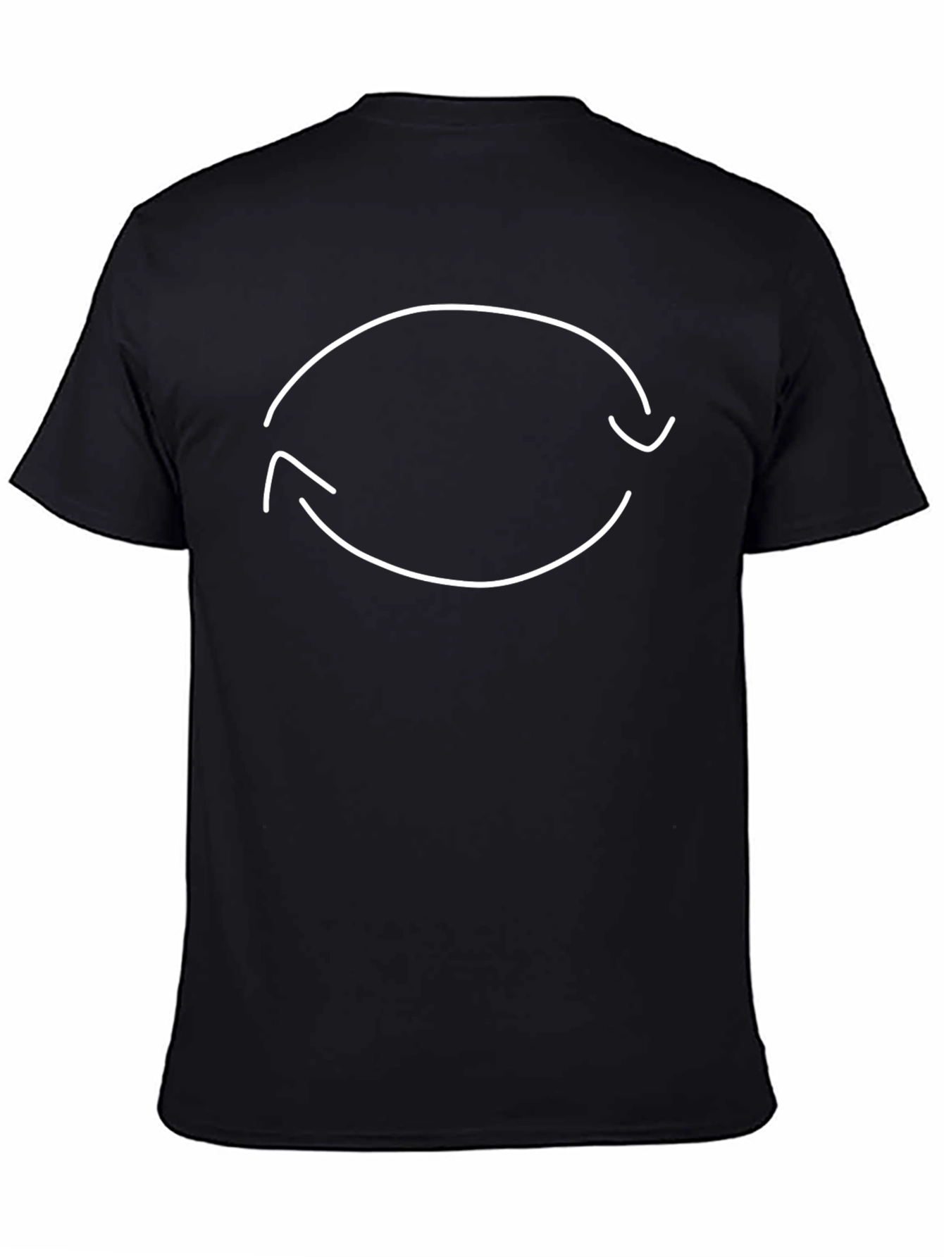 Circular Arrow Graphic Black T-Shirt
