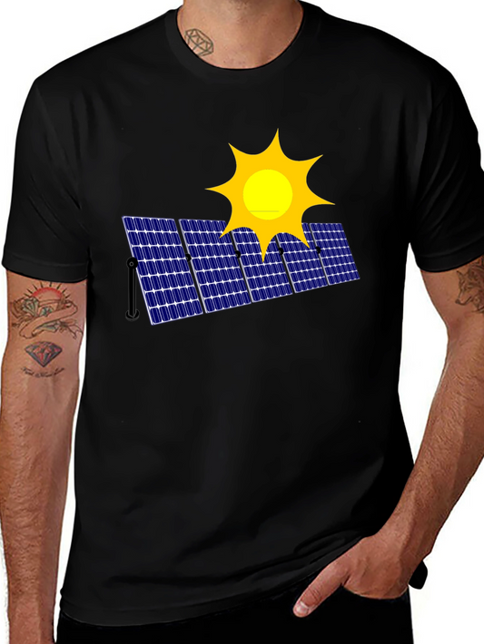 Solar Panel Graphic T-Shirt - Eco-Friendly Fashion