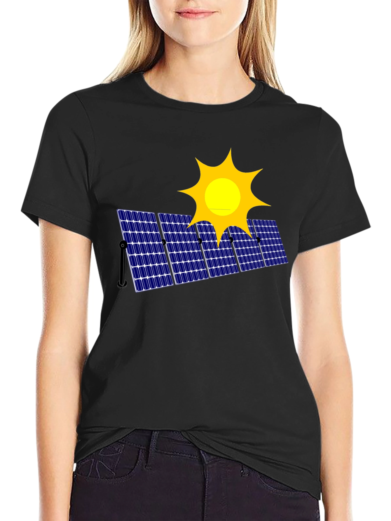 Solar Panel Graphic T-Shirt - Eco-Friendly Fashion