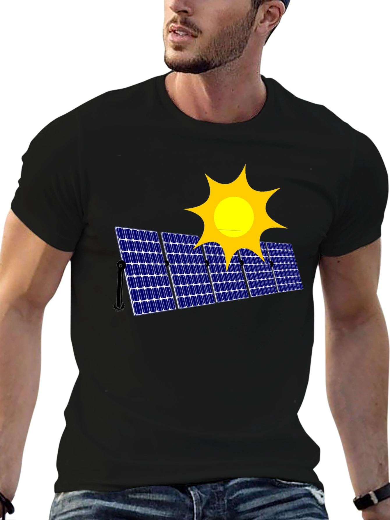 Solar Panel Graphic T-Shirt - Eco-Friendly Fashion