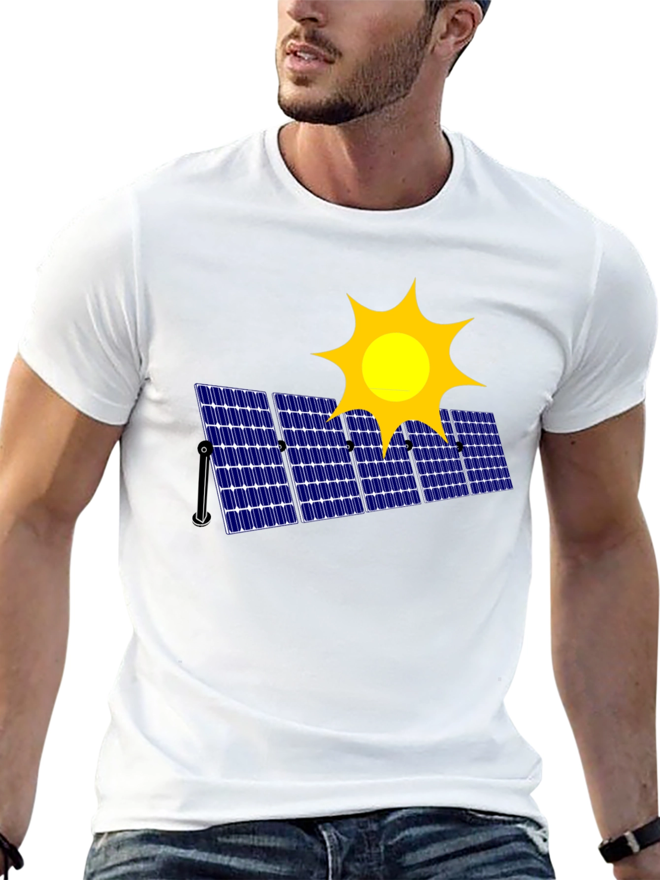 Solar Panel Graphic T-Shirt - Eco-Friendly Fashion