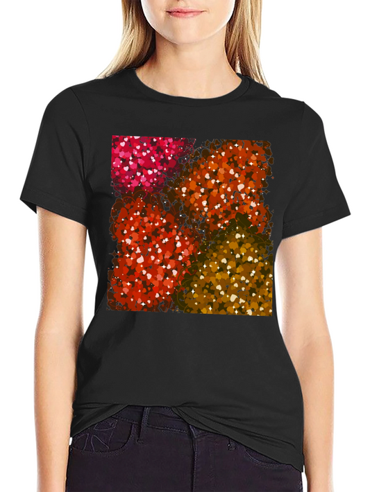 Heart Patterned Black T-Shirt
