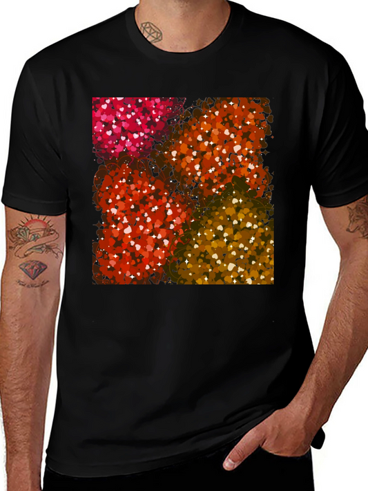 Heart Patterned Black T-Shirt